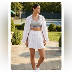 NWT Madewell MWL Form Racerback Sports Bra Heather Grey Blue Stripe M